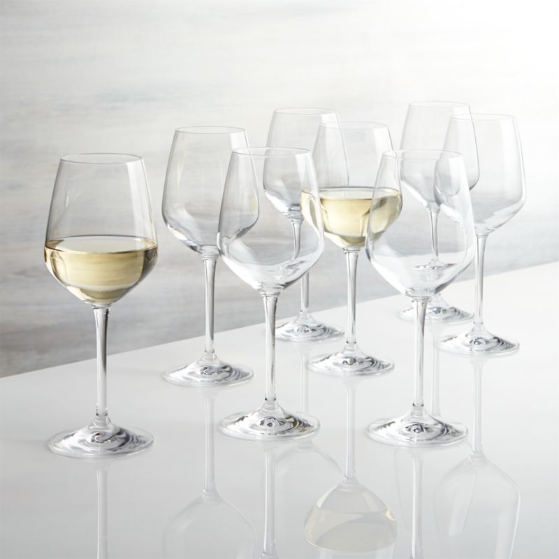 Nattie White Wine Glasses, Set of 8 + Reviews Crate and Barrel