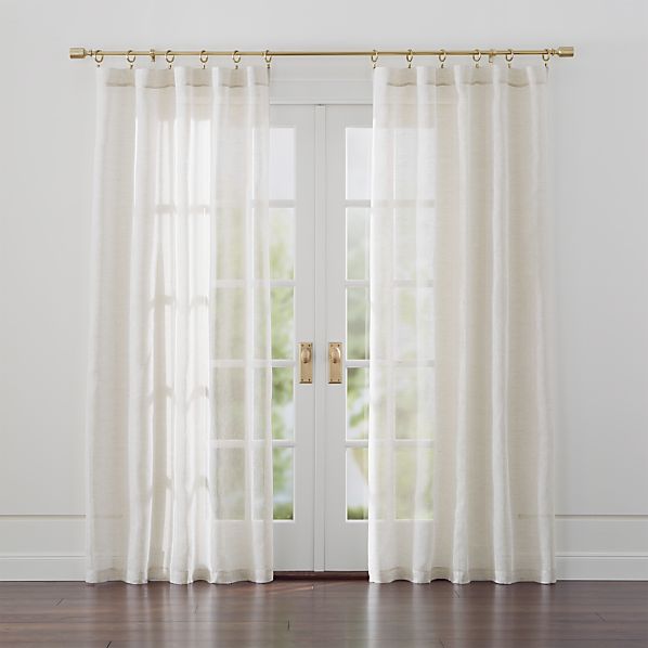 Linen Sheer Natural Curtains Crate And Barrel