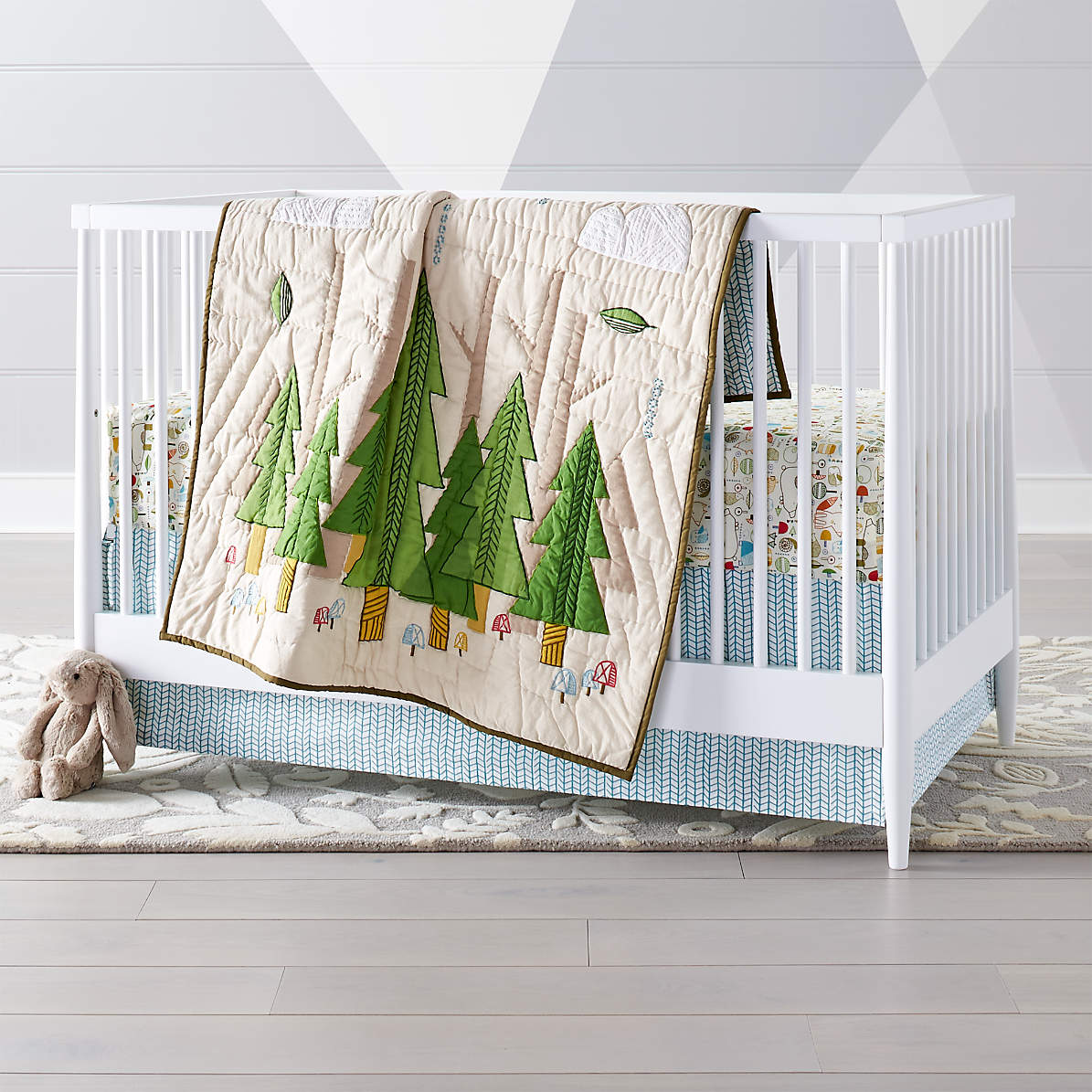 woodland trails crib bedding