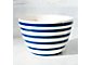 Large Navy and White Striped Mixing Bowl