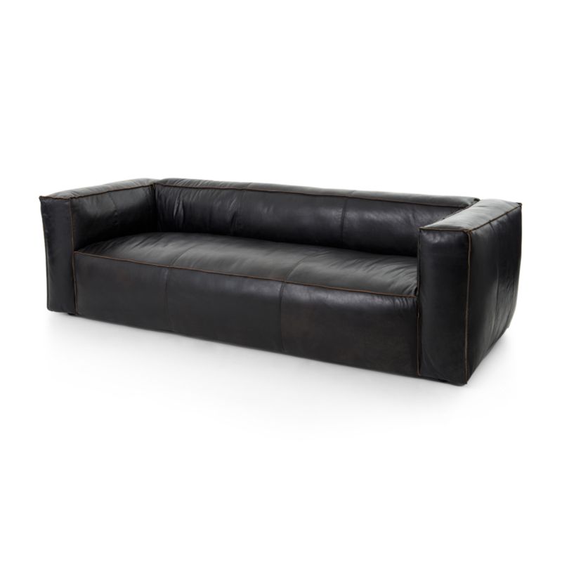 Nellie Low Back Leather Sofa Crate And Barrel