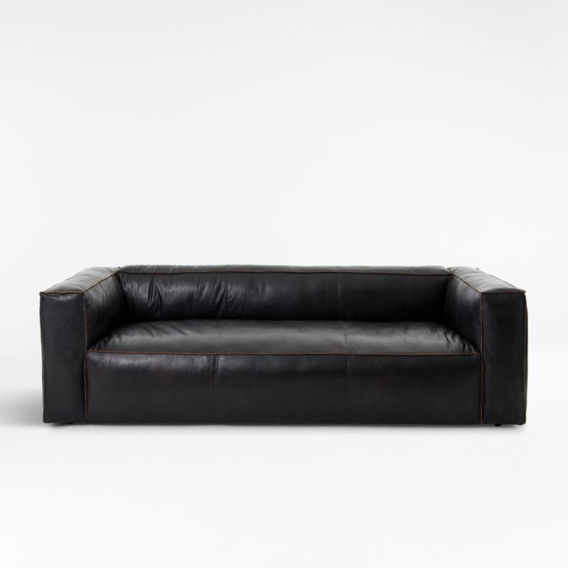 Nellie Low Back Leather Sofa Crate And Barrel Canada Nellie Low Back Leather Sofa Crate