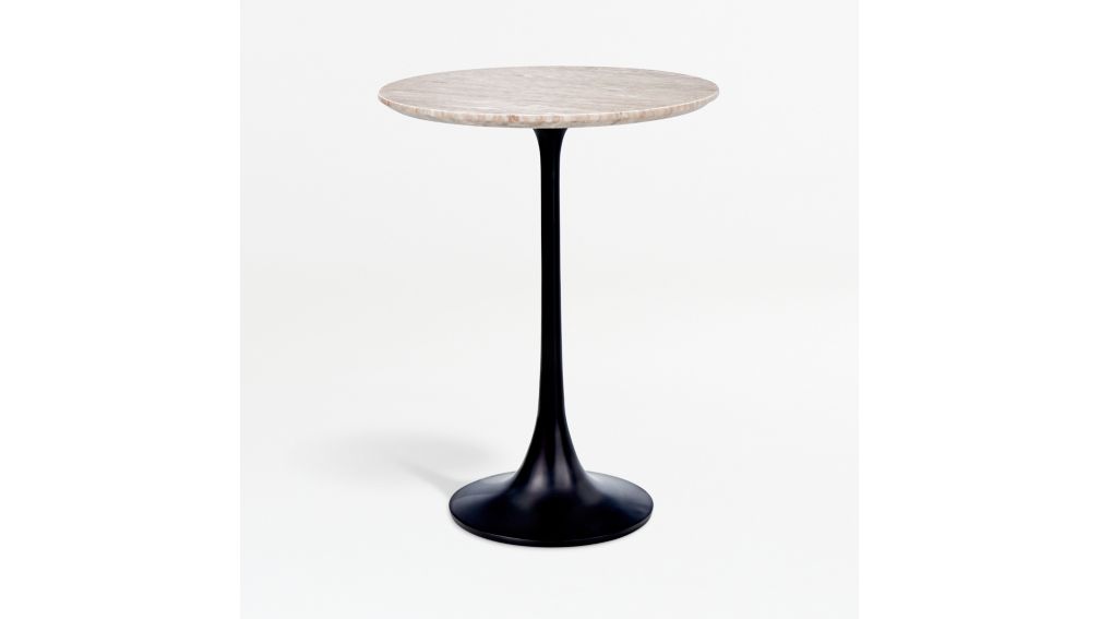 Nero Brown Marble Accent Table Crate and Barrel