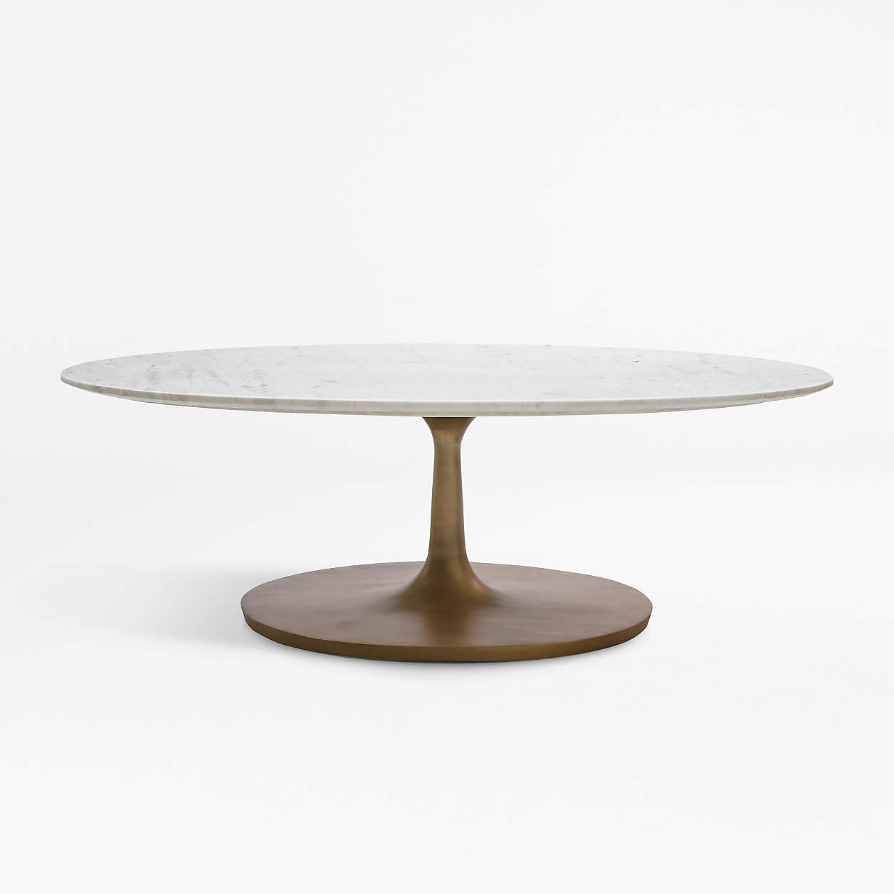 Nero White Marble Oval Coffee Table