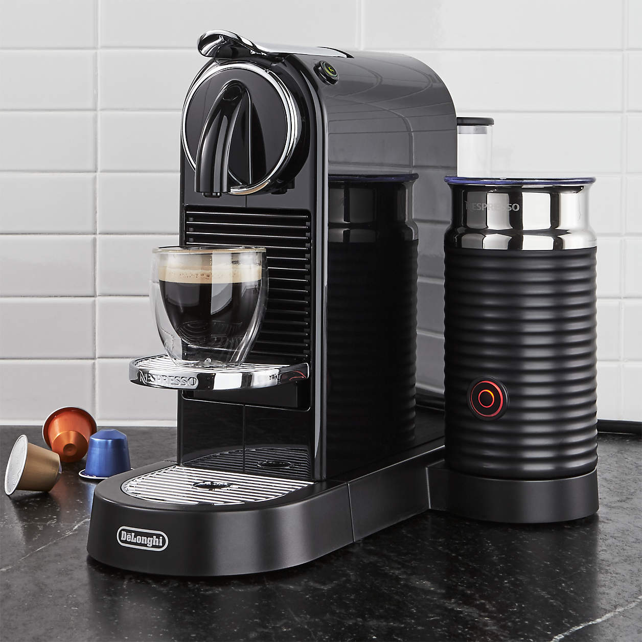 Nespresso by De'Longhi Citiz Black Espresso Machine with Milk Frother