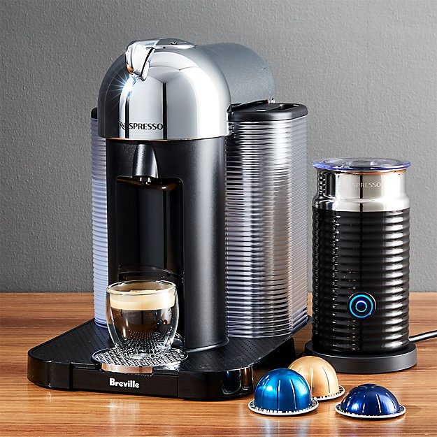 Nespresso ® by Breville VertuoLine Chrome Coffee/Espresso Maker Bundle