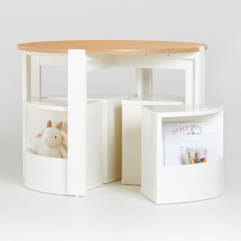 crate and kids table and chairs