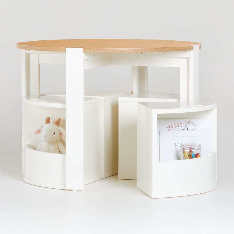 kids white play table