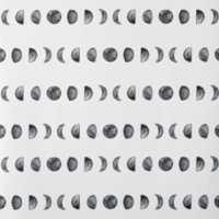 Chasing Paper Black and White New Moon Removable Wallpaper 8"x11" Swatch