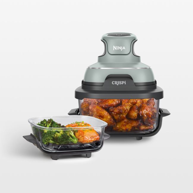Ninja Crispi 4-in-1 Portable Glass Air Fryer Cooking System in Sage Green
