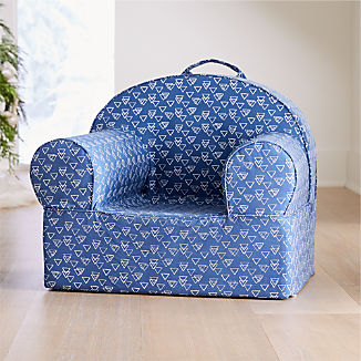 Large Blue Triangle Nod Chair