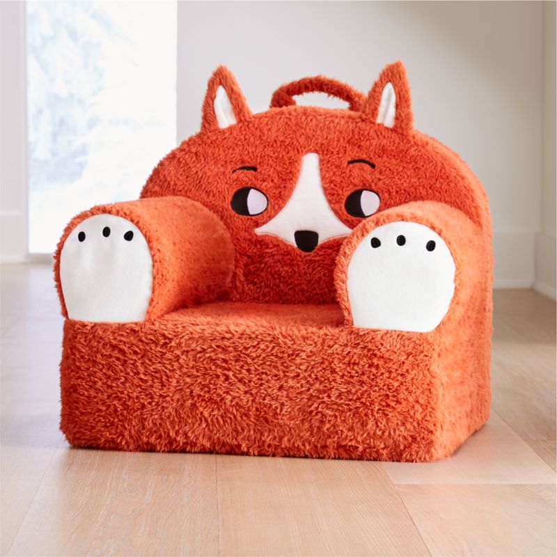 Large Furry Fox Nod Chair + Reviews Crate and Barrel