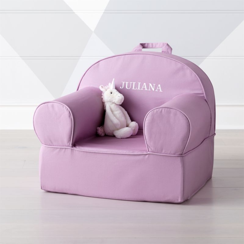 Large Lilac Nod Chair + Reviews Crate and Barrel