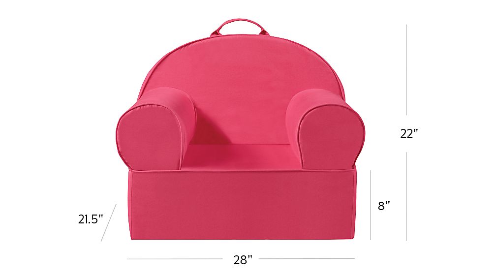Large Dark Pink Nod Chair + Reviews Crate and Barrel