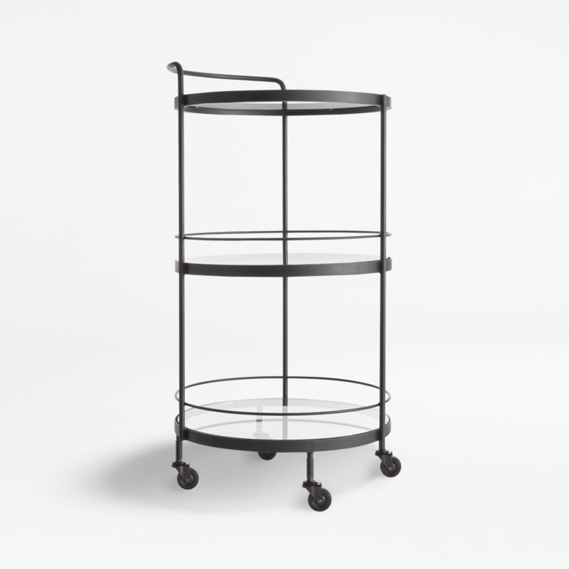 Noir Round Bar Cart Reviews Crate And Barrel