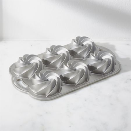 Nordic Ware Silver Heritage Bundtlette Pan Crate And Barrel