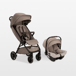 Image of Nuna ® PIPA ™ Urbn Cedar Brown Baseless Baby Car Seat + TRVL LX ™ Stroller Next Travel System