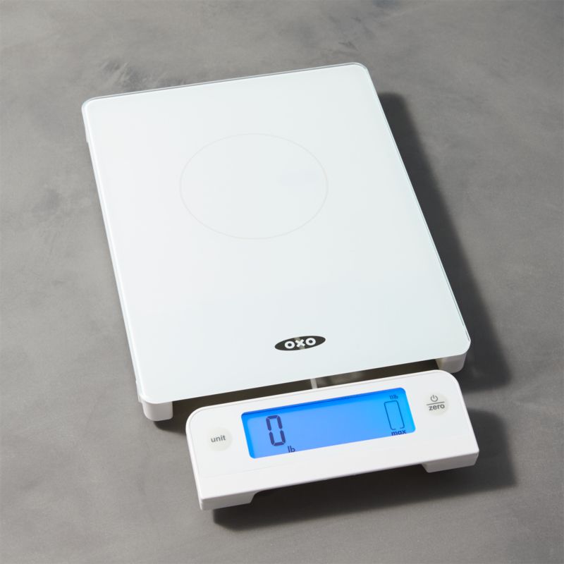OXO 11lb. Glass Food Scale + Reviews Crate and Barrel