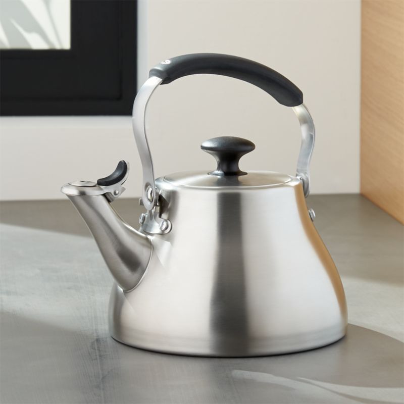 OXO Classic Brushed Stainless Tea Kettle + Reviews Crate and Barrel