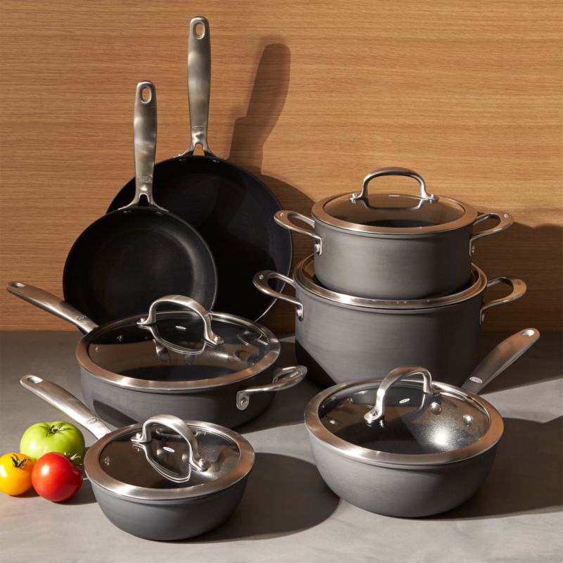 OXO Non-Stick Pro 12-Piece Cookware Set + Reviews Crate 