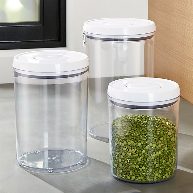 OXO ® Pop Round Containers with Lids, Set of 3 | Crate and ...