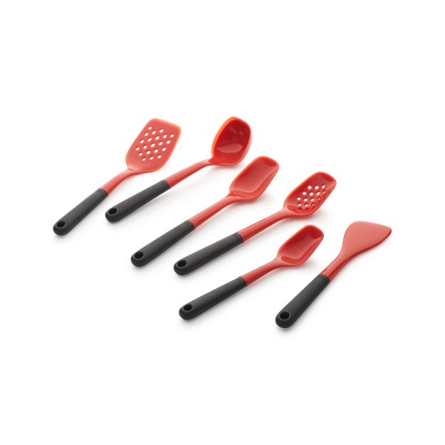 OXO Red Silicone Utensils Crate and Barrel