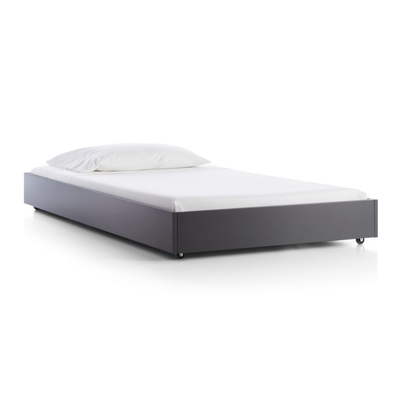 Oakton Charcoal Trundle Bed + Reviews Crate and Barrel