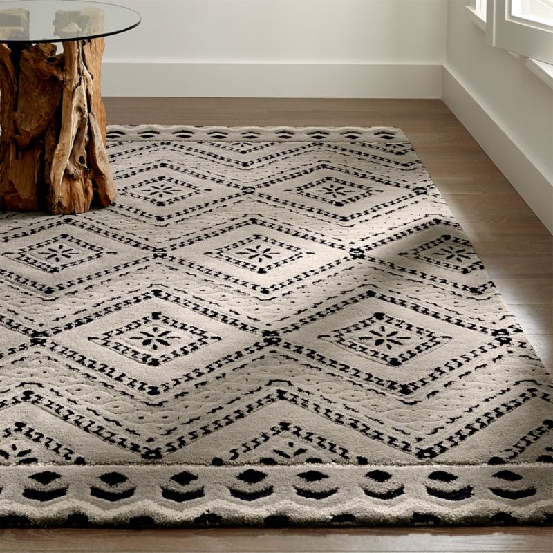 Odelia Wool Rug | Crate and Barrel - 