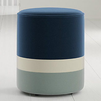 Storage Ottomans And Cubes Crate Barrel Oden Round Upholstered Stool