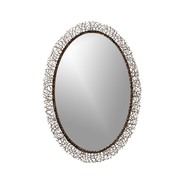 Odette Iron Wall Mirror in Mirrors + Reviews Crate and Barrel