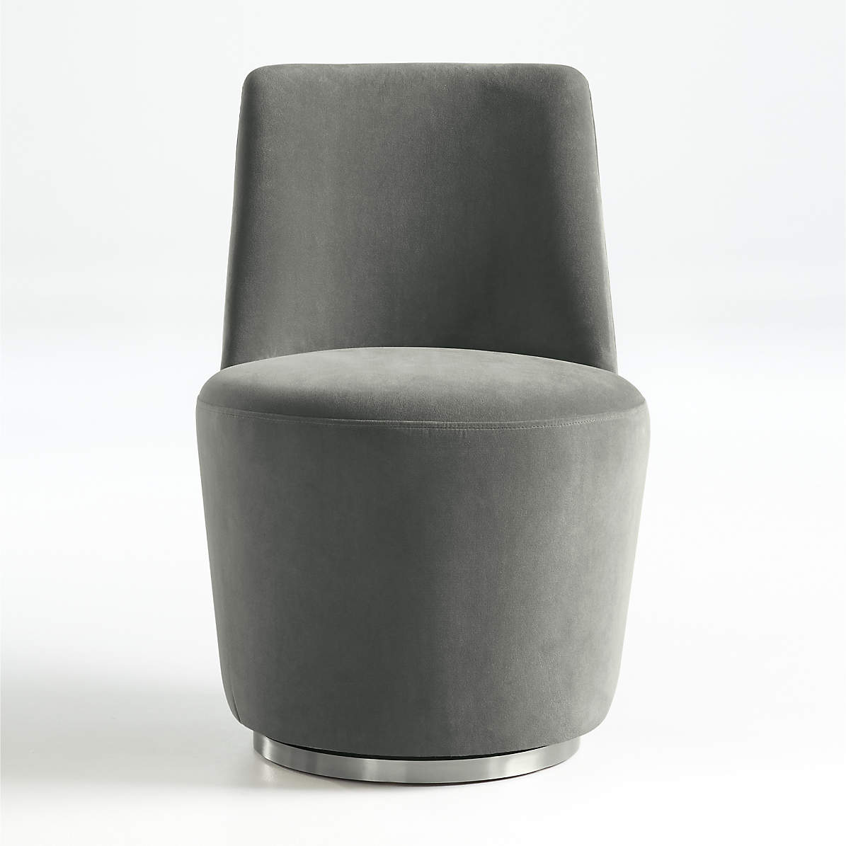 ofelia slate grey velvet swivel dining chair  reviews