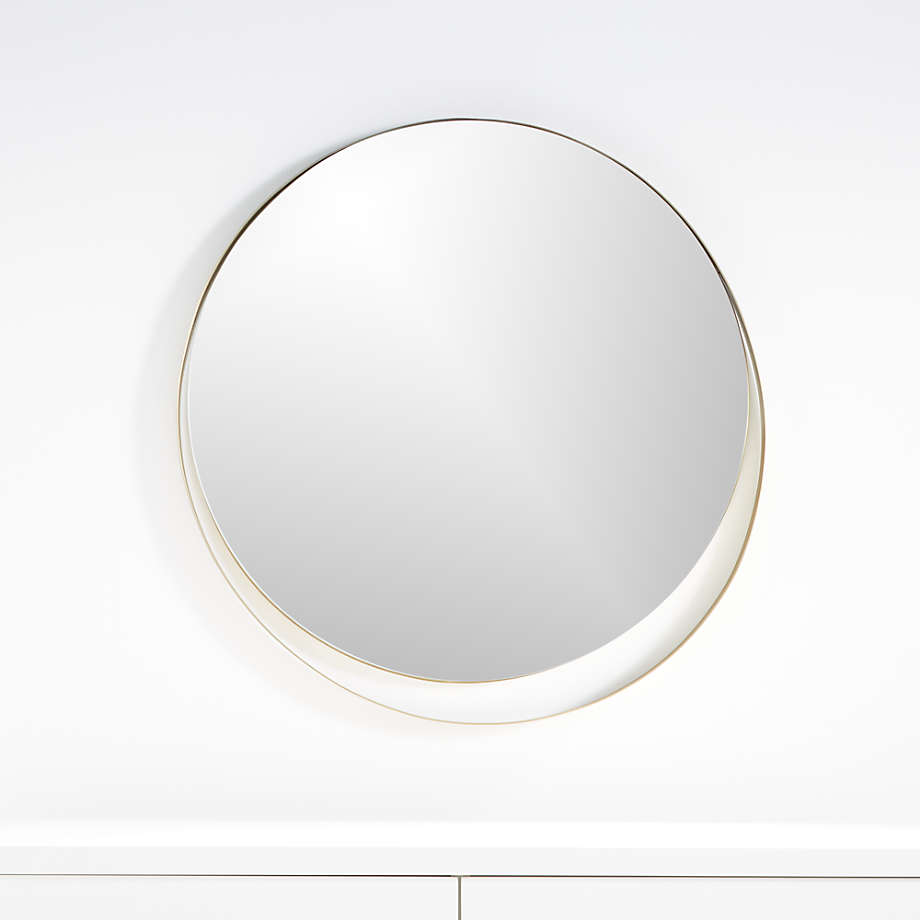 Offset Circle Wall Mirror + Reviews | Crate and Barrel Canada