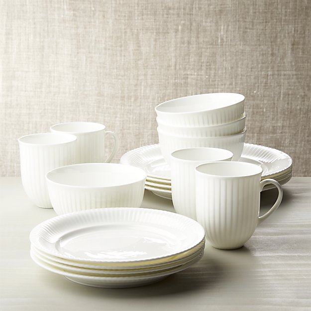 Olivia 16Piece Dinnerware Set Crate and Barrel