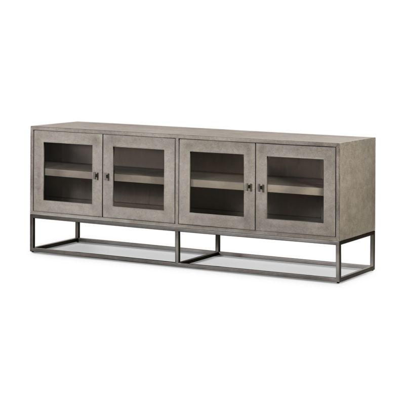 Olivia Faux Shagreen Media Console Crate And Barrel Canada