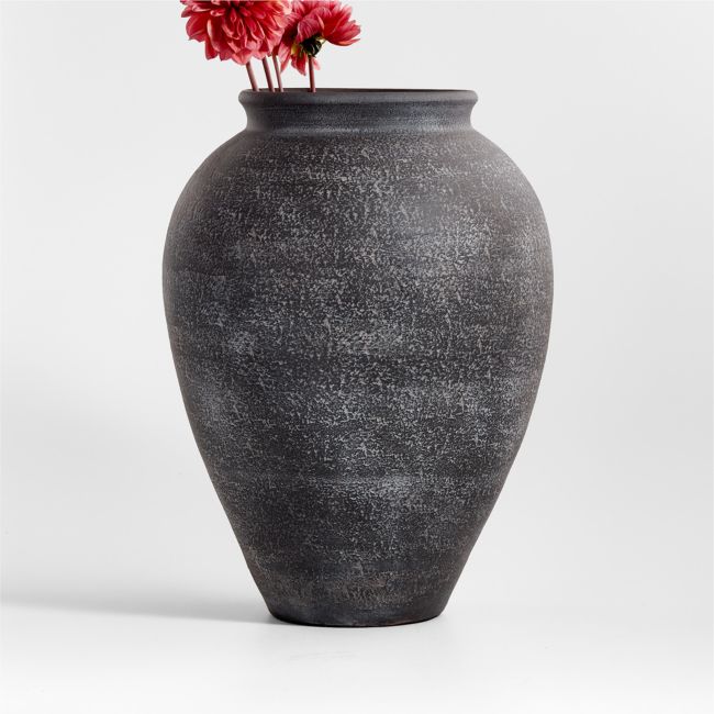 Online Designer Bedroom Ophelia Matte Large Black Vase 17