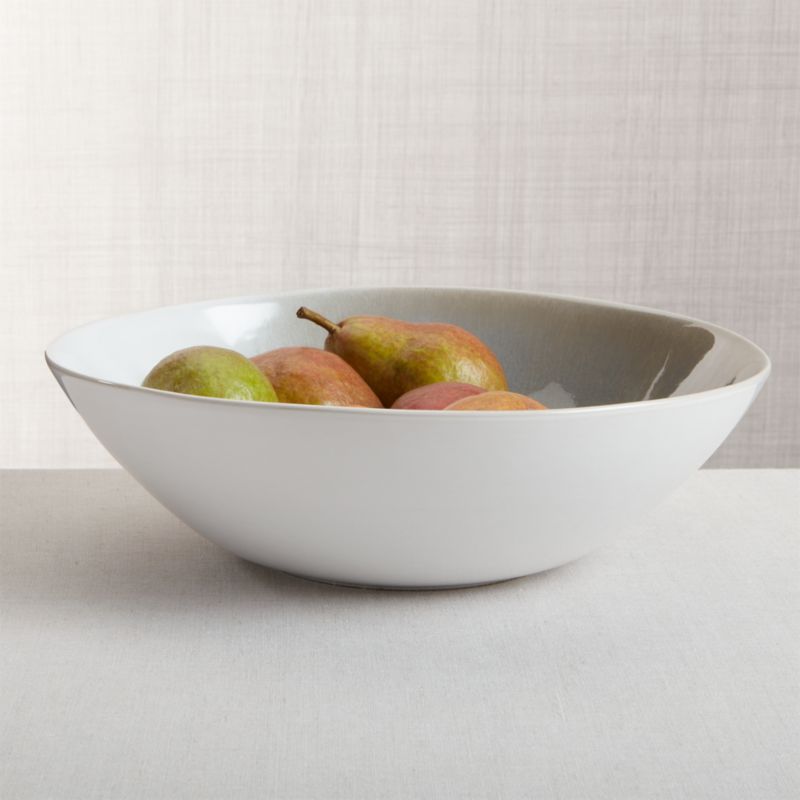Ora Stoneware Serving Bowl + Reviews Crate and Barrel