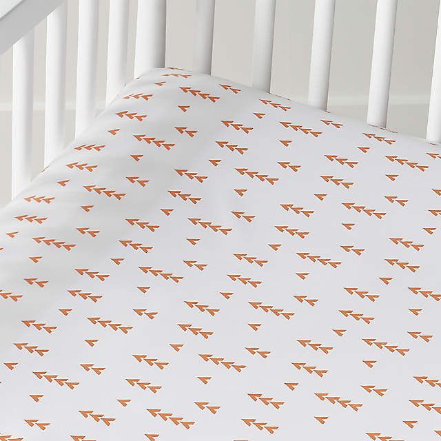 orange crib sheet