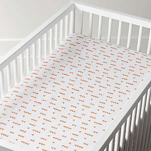 orange crib sheets