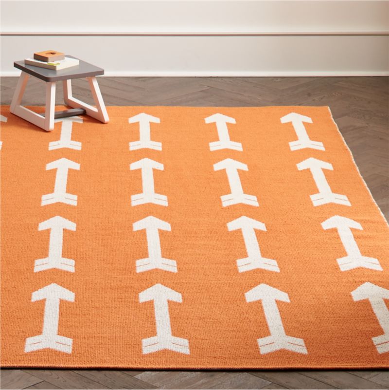 Orange Arrow Rug Crate and Barrel