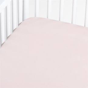 Image of Comfy Tee Whisper Solid Pink 100% Organic Cotton Jersey Baby Crib Fitted Sheet