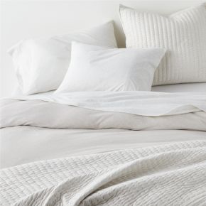 Cozysoft Organic Cotton Jersey Oatmeal Brown King Duvet Cover