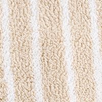 New! Sand Beige and Crisp White Stripe