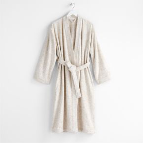 Image of Organic Large/Extra-Large Turkish Natural Beige Fleck Bathrobe