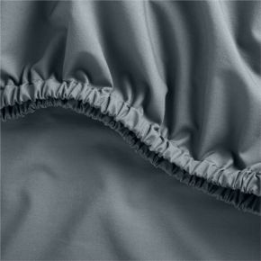 Image of Cozy Cloud Slate Blue Washed 100% Organic Cotton Baby Crib Fitted Sheet
