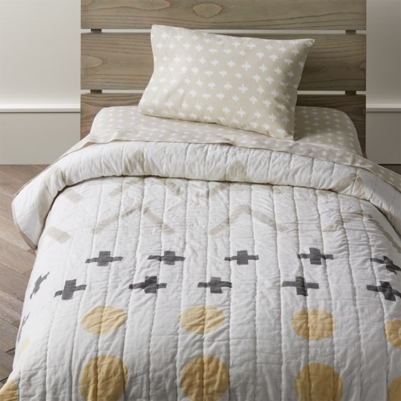 Freehand Toddler Bedding Crate And Barrel   OrganicFreehandTdlrBdngSetSHS18