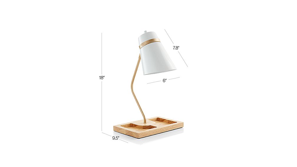 White Organizer Desk Lamp Reviews Crate And Barrel Tap To Zoom Image With Dimension For White Organizer Desk Lamp