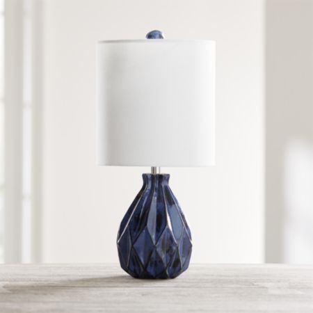 Origami Blue Ceramic Table Lamp Reviews Crate And Barrel