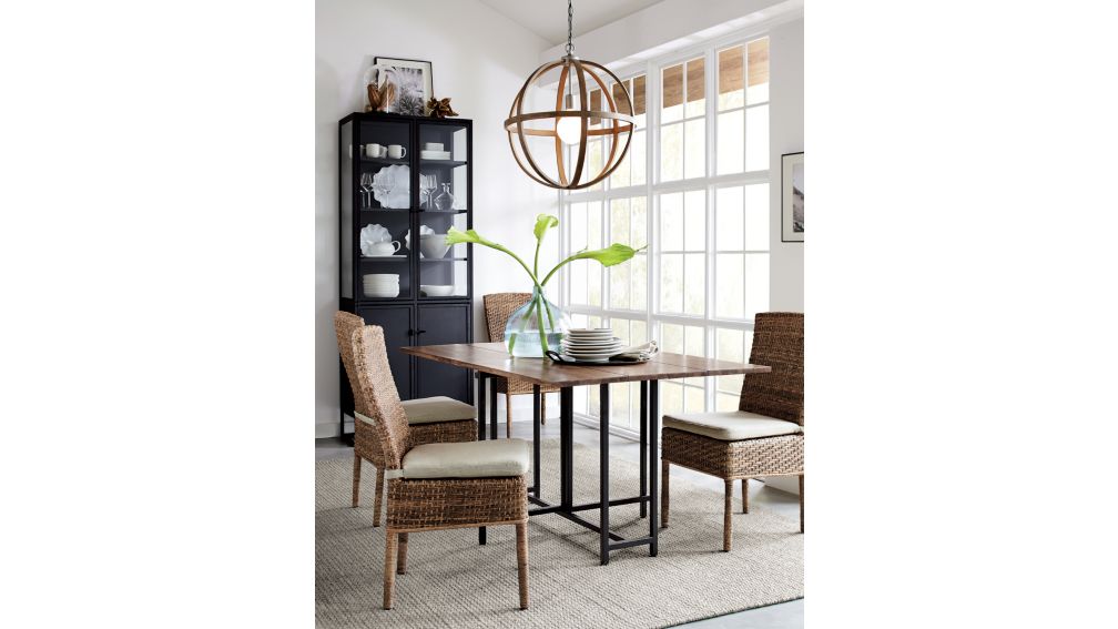 Origami Drop Leaf Rectangular Dining Table Crate and Barrel