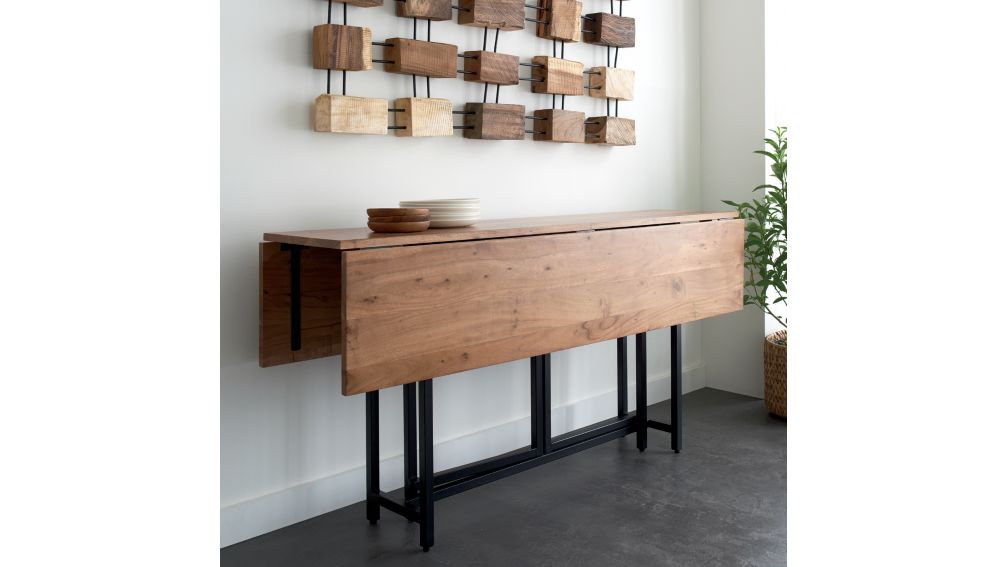 Origami Drop Leaf Rectangular Dining Table Crate and Barrel
