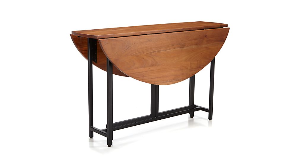 Wood Dining Tables With Leaves origami drop leaf oval dining table | crate and barrel Wood Dining Tables With Leaves origami drop leaf oval dining table | crate and barrel